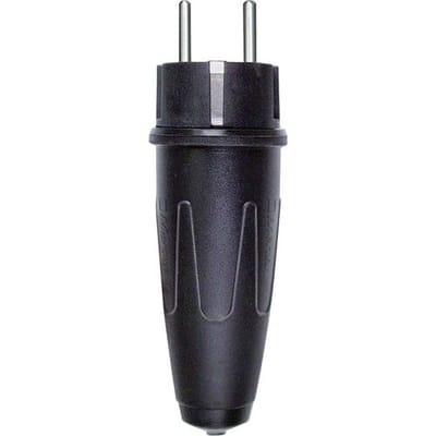 Schneider Electric 123551 Stekker met randaarde Massief rubber 250 V Zwart IP44