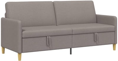 vidaXL - Sofa - met - Opbergruimte - Taupe - 192 - x - 78 - x - 87 - cm - Polyester