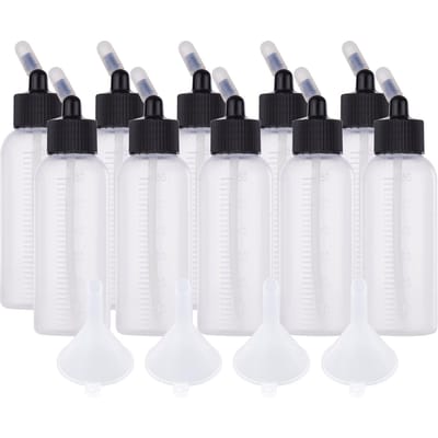 10 stuks 65 ml airbrush verffles en opslagfles met 4 stuks trechterschaallijn compatibel met
