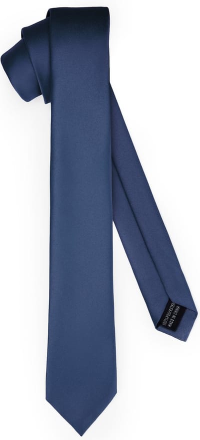 Ladeheid Smal Stropdas - Stropdassen voor heren - Lengte: 150 cm, Breedte: 5 cm - Marineblauw - LA-EA-TMM-5