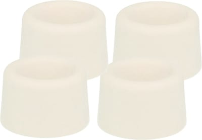 AMIG Deurstopper/deurbuffer - 8x - D23mm - inclusief schroeven - rubber - wit