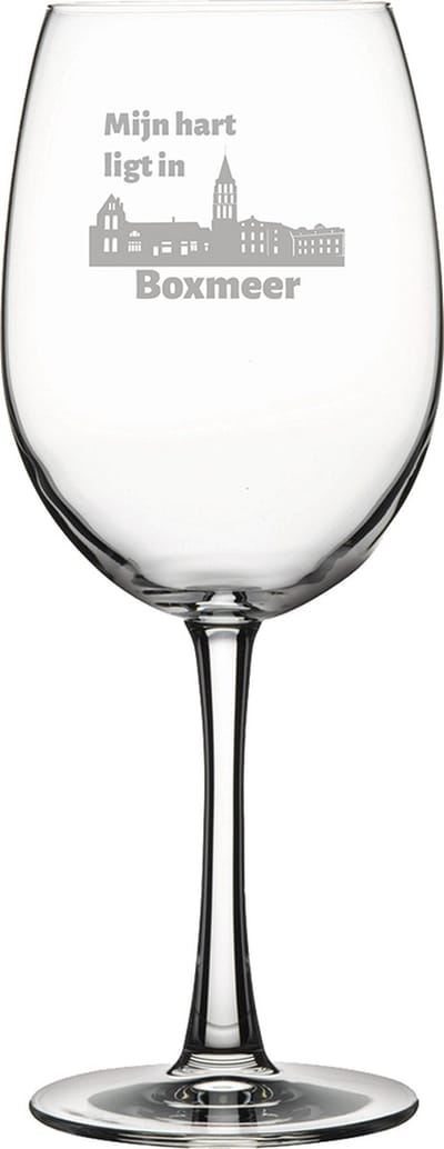 Gegraveerde Rode wijnglas 46cl Boxmeer