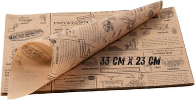 Famanu – Deli papier 200 vellen 33x23 cm, vetdicht verpakkingspapier voor sandwiches en BBQ