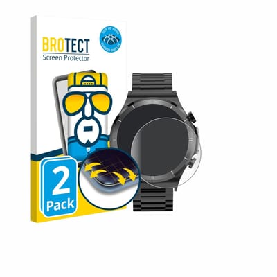 BROTECT - Screenprotector voor FANTTIK Smartwatch 1.39" - Folie Beschermfolie transparant volledig dekking - 2 Stuks