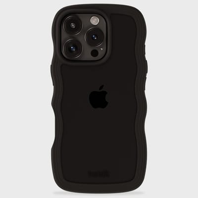 Holdit Wavy Case geschikt voor Apple iPhone 16 Pro Max - Black / Transparent