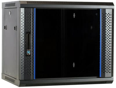 DSIT 9U wandkast met glazen deur 600x450x500mm (BxDxH) - serverbehuizing - serverrack - serverkast - 19 inch