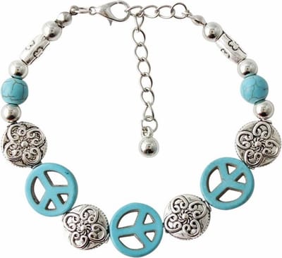 Fako Bijoux® - Armband - Turquoise - Peace Trio