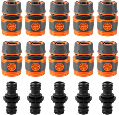 Dailygoods- Slangkoppelingsset 15 Stuks - 1/2 Inch Slangverbinder - Koppelingen - Tuinslangverlenging - Tuinslangverbinder - Geschikt voor Familietuin