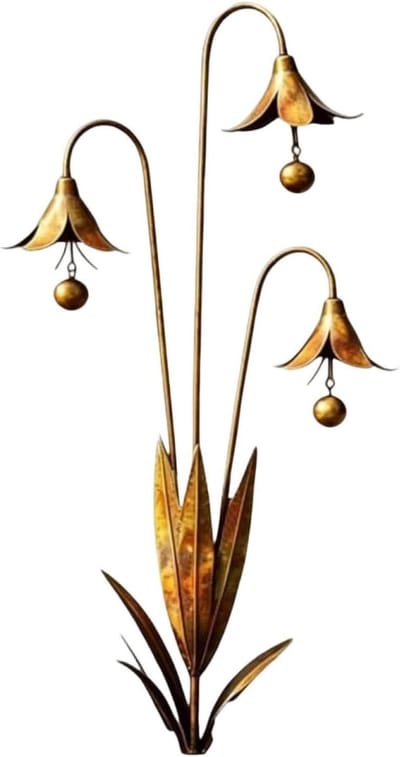Metalen Tuinsteker - Bloemdecoratie - Tuin decoreren - Met bel - 20x11x20 cm - Meerkleurig