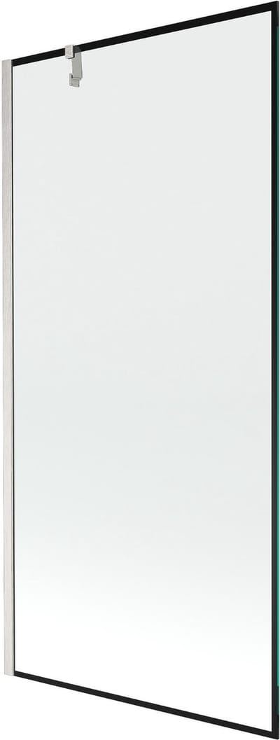 Mexen Next badwand paneel 1-delig 90 x 150 , zwarte lijst, geborsteld nikkel - 895-090-000-00-70-97