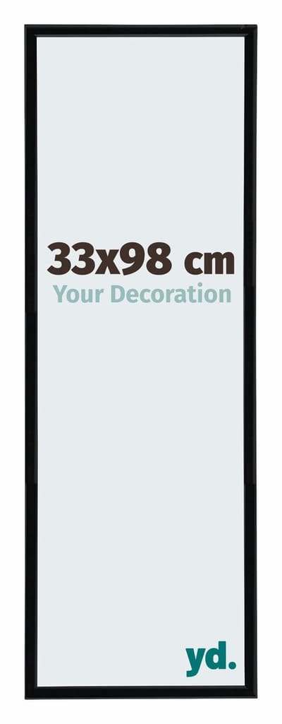 Your Decoration - Puzzellijst 33x98 cm - Zwart Hoogglans - Puzzellijst 500-1000 stukjes - Kunststof Fotolijst - Annecy