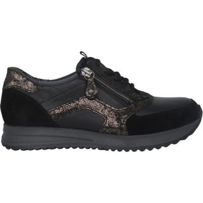 Waldläufer H-Vicky - dames sneaker - Zwart - maat 36 (EU) 3.5 (UK)