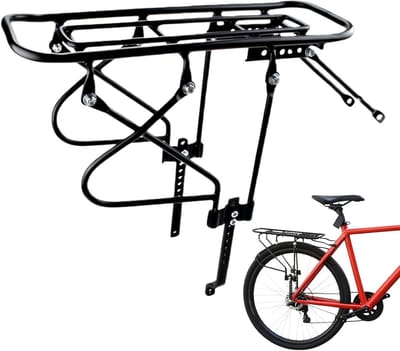 Fietsbagagedrager Achter - Fietsrek Staal - Bagage Vervoeren - Hoog Draagvermogen - 200 kg - Meerkleurig