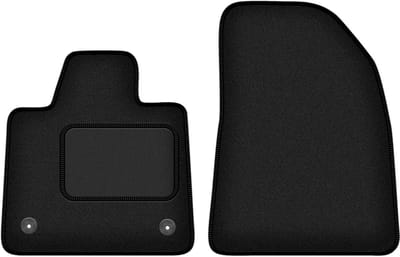 Wielganizator WLG-CARLUX Serie - Auto-Vloermatten Voor - Zwart - Precies Passend - Bescherming tegen Vuil en Vocht