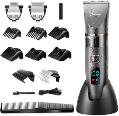 Hatteker 3-in-1 Tondeuse - Professionele Tondeuse voor Mannen - Baardtrimmer, Detailtrimmer en Haarknipper - Waterdicht