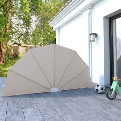 vidaXL - Terrasscherm - inklapbaar - 160 - cm - crème