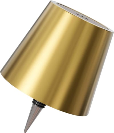 Dutch Standard Flessenlamp - Oplaadbaar - Tafellamp - Dimbaar - Aluminium - Waterdicht - Goud