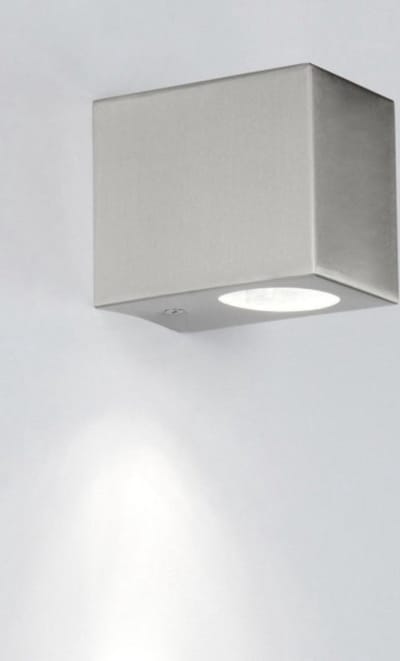 Lumidora Wandlamp 30829 - Voor buiten - RIO - GU10 - 4.0 Watt - 380 Lumen - 2700 Kelvin - Staalgrijs - Staal - Buitenlamp - IP44 - Met Sensor