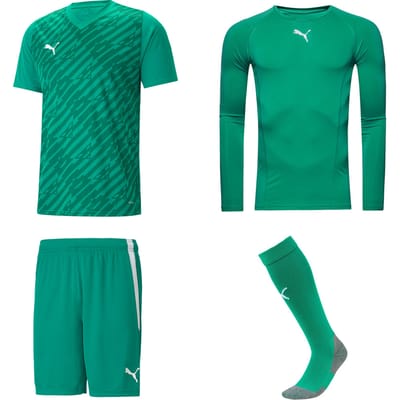 Puma Keeperstenue Pepper Green - Keepershandschoenen - Maat 140