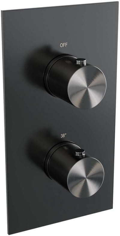 Brauer Gunmetal Edition - 3 Weg - Inbouwthermostaat - In/afbouwdelen - Gunmetal Geborsteld PVD
