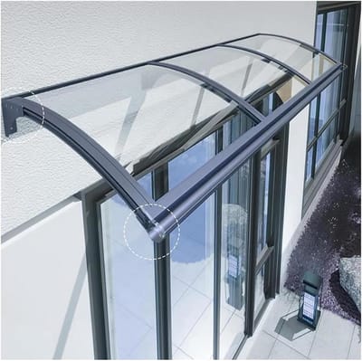 Deurluifel Buitenluifel - Transparant Afdak - Bescherming Voordeur - Naadloos Waterdicht - 45 x 200 cm - Transparant