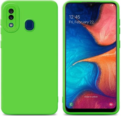 Cadorabo Hoesje geschikt voor Samsung Galaxy A20 / A30 / M10s in FLUID GROEN - Beschermhoes gemaakt van flexibel TPU silicone Cover Fluid Case