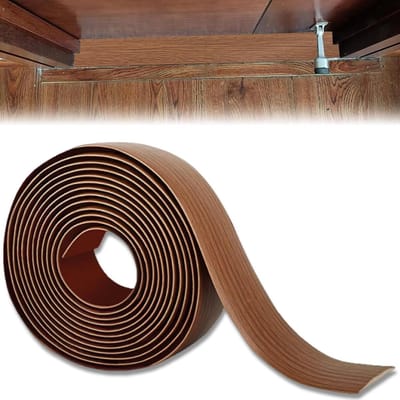Overgangsprofiel - Zelfklevend van vinyl - Voor tegels, laminaat & parket - Bruine houtnerf 4 cm breed
