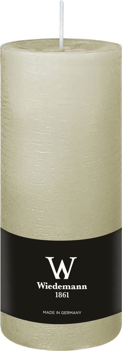 Wiedemann Cilinderkaars/stompkaars - rustieke kaars - ivoorwit - 7 x 16 cm - 66 branduren