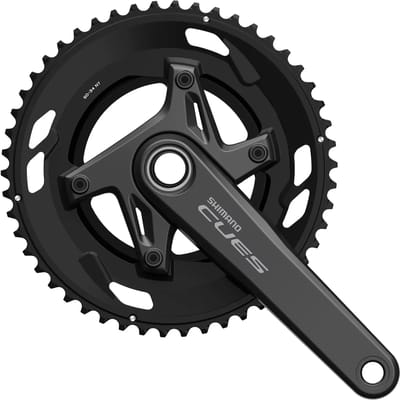 Shimano Cues Fc-u6030-2 9/10s Crankstel Zilver 172.5 mm / 50/34t