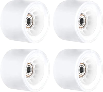 Skateboard Wielen - Cruiser Wielen - Straat en Park - Hoge Rebound Urethaan - 60mm 4 Stuks - Wit