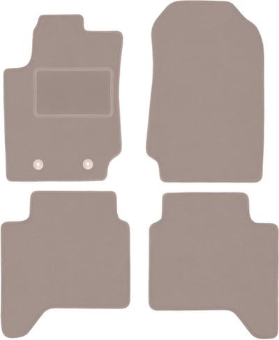 Beige velours vloermatten voor: Ford Ranger pick-up (2012-2019)
