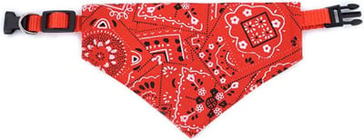 Honden halsband - Rood - Sjaal - Bandana - Zakdoek - Kersen - Puppy- 33/53 cm