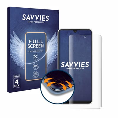 Savvies - Screenprotector voor Samsung Galaxy A33 5G - Folie Beschermfolie transparant volledig dekking 4 Stuks