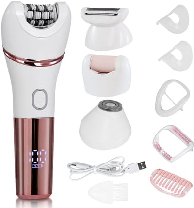Gloovon® - Ladyshave voor Vrouwen 4 in 1 - Epilator Dames - Bikinitrimmer - Eeltverwijderaar - Waterdicht - LED Display