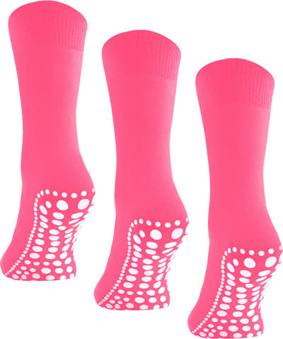 Budino® Huissokken Anti Slip - Dikke Antislip sokken - 1 paar - Gripsokken - Dikke Yoga Pilates Sokken - maat 35-38 - Roze