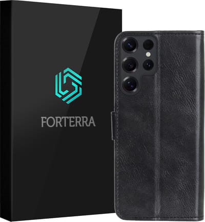Hoesje Geschikt voor Samsung Galaxy S25 Ultra - Luxe Bookcase - Walletcase Hoes - Portemonnee - Cover - Zwart