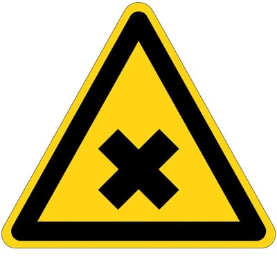 Schadelijke of irriterende stoffen waarschuwingsbord | gecoat dibond materiaal | 15 cm