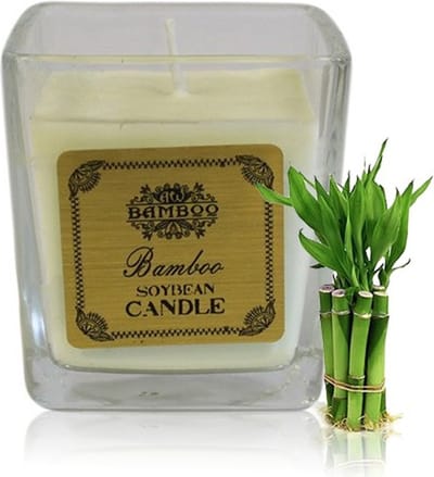 Soy wax Geurkaars in Glas - Bamboe - 30 Branduren
