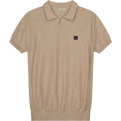 Dstrezzed Polo Melange Slub Beige - Maat XL - Heren