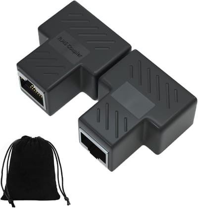 LAN Splitter - Ethernet Adapter - Netwerk Uitbreiden - Eenvoudige Installatie - 2 Poorten - Zwart