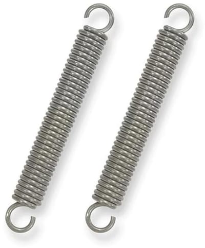 Trekveren met haken - Roestvrij staal, 90 mm, 12 mm buitendiameter, 12 kg trekkracht, 2 stuks