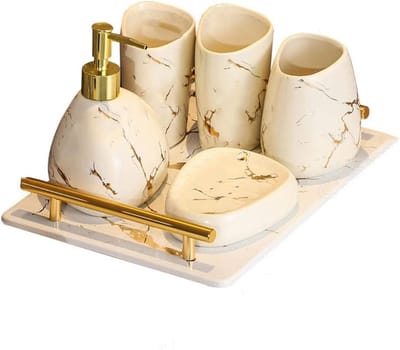 Badkamer accessoires set – Luxe Badkamerset  - Bathroom accessories – Duurzaam