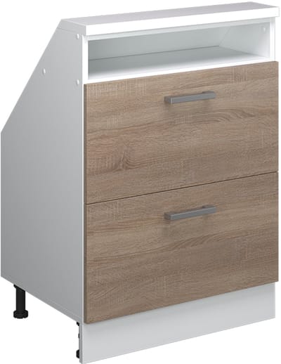 Vicco Rion Kast voor schuine wand – met 2 laden Sonoma/Wit