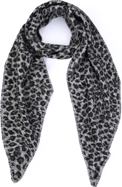 Sjaal Winter Leo Vachtje - Zwart - Vachtsjaal - Leopard/Panter/Cheetah