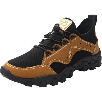 Herfst Nieuwe Casual Schoenen Vliegend Geweven Ademend Bergbeklimmen Hardloopschoenen Heren Sport Alles-match Vrije tijd 44 black
