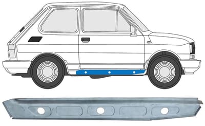 Binnenste reparatie dorpel voor Fiat 126p 1972-2000 / Rechts