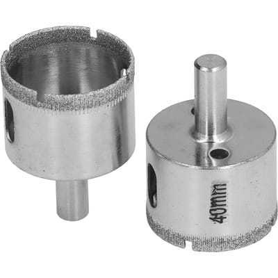 2 Stuks Tegelboortjes 40mm Lagere Weerstand Hoge Efficiëntie Stevig Duurzaam Brede Toepassing Glas