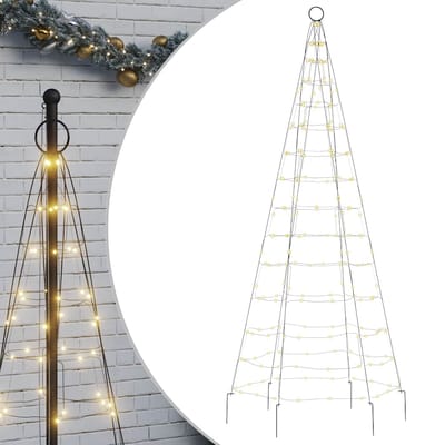 vidaXL - LED-kerstboom - 200 - LED's - warm - wit - 180 - cm