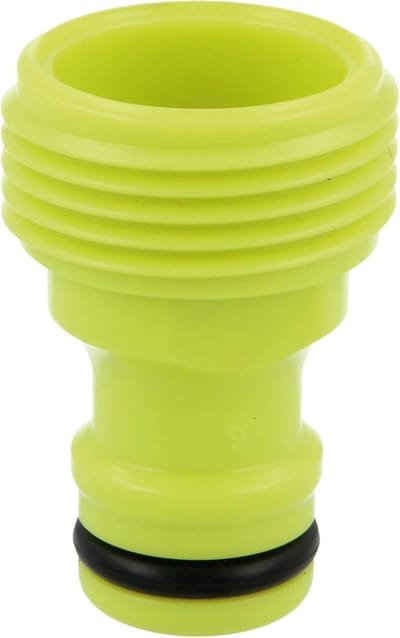 - Mannelijke adapter voor kraan-slangaansluiting - 3/4" - Snelle en eenvoudige aansluiting voor waterslangen - Schroefdraadaansluiting - ABS-kunststof - Pistachegroen