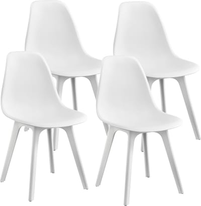 Eetkamerstoel Lendava 83x54x48 cm set van 4 kunststof wit